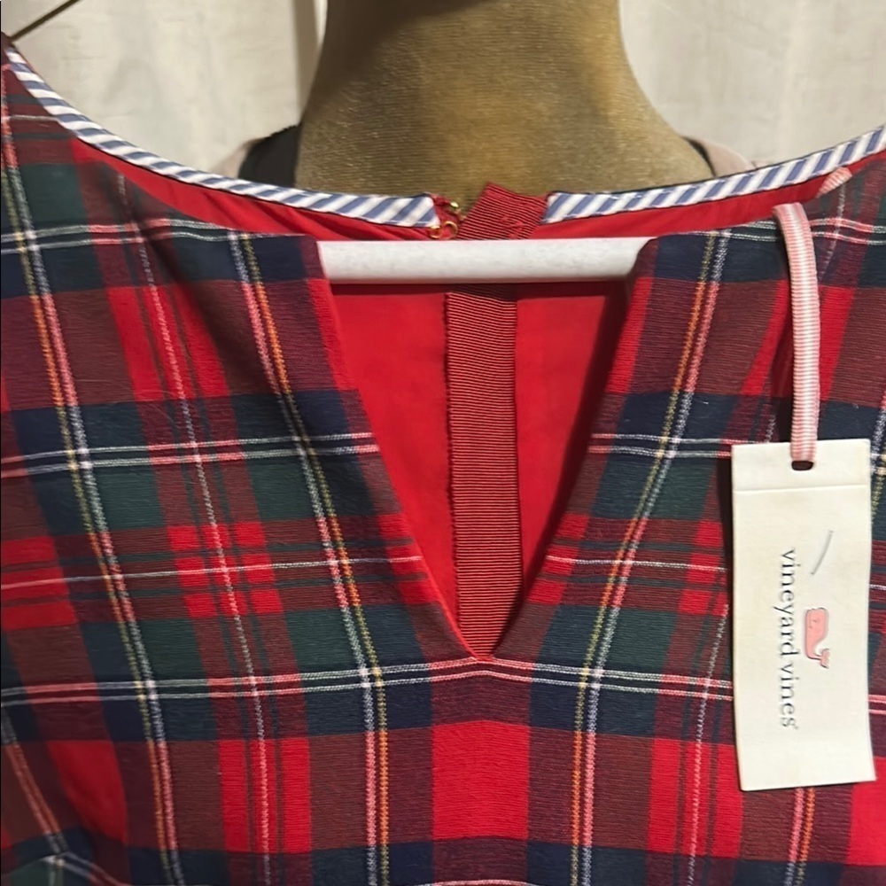 Vineyard Vines Red and Blue Plaid Dress - Picture 5 of 9